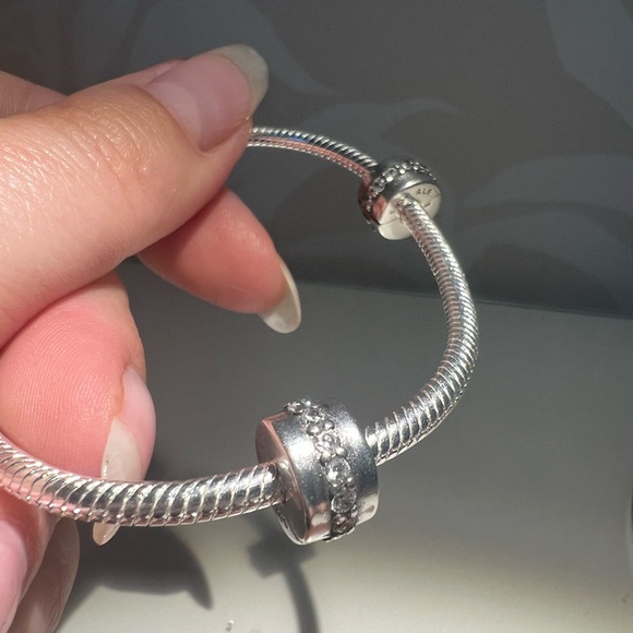 PAIR • Sparkling Spacer Clip Charms - Picture 9 of 13